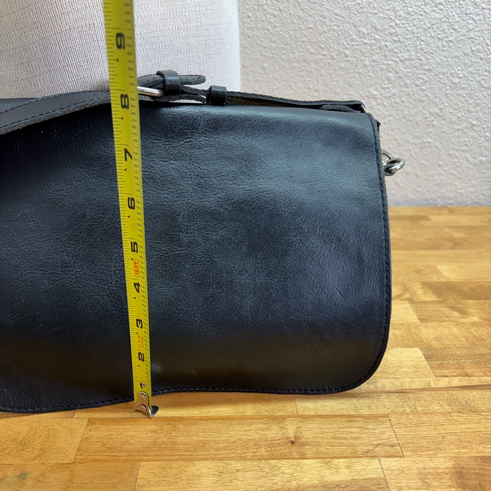 Patricia Nash Black Leather Cassini Crossbody Flap Bag - Picture 11 of 13